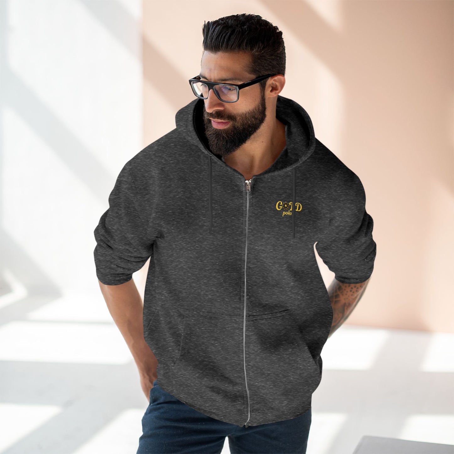 Gold Poker | Premium Zip-Up Sweater