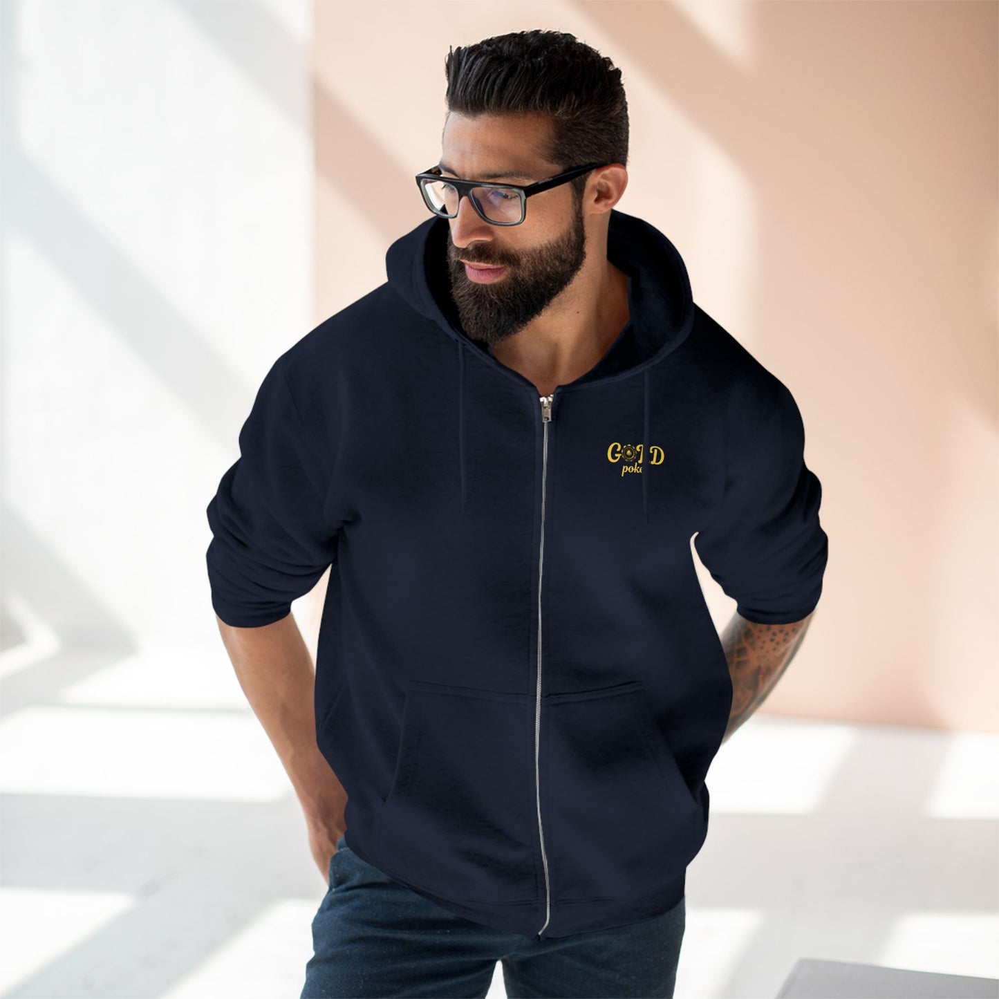 Gold Poker | Premium Zip-Up Sweater